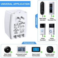 Transformateur enfichable de classe 2, adaptateur secteur AC 120V vers 24V 40VA avec bornes à vis, certifié CE/FCC, prise US