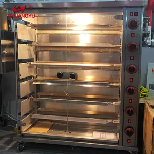 Chuangyu thương mại gas shawarma Máy LPG gas máy tự động quay gà tây gà Kebab nướng BBQ Rotisserie