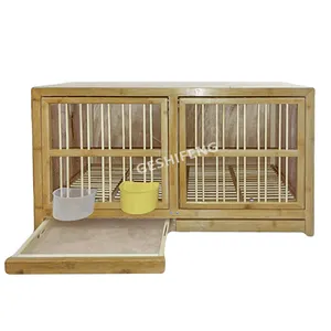 Matching Wooden Foldable Cages For Parrots Pigeons Birds Wooden Birdcage Foldable Female Male Match Birdhouse Wooden Color