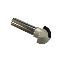Fraise à arrondir industrielle en PCD (Diamant Polycristallin) à 2 dents, à bout sphérique, pour machines CNC de travail du bois