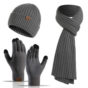 Beliebte Beanie Schal Set Top Qualität Beanie Schal Set Gerippte Beanie Hut