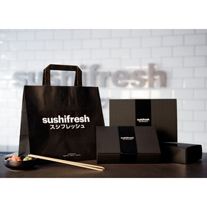 White Card Board Food Grade Delivery Kraft Disposable Takeout Togo Noodle Takeaway Paper Cake Container Food Packaging Sushi Box