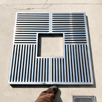 Grilles d'arbre en acier galvanisé sur mesure, vente en gros directe usine, pour drainage facile et arrosage, idéales pour parcs et villas
