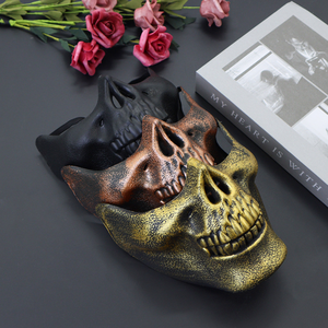 Masque <span class=keywords><strong>de</strong></span> crâne <span class=keywords><strong>de</strong></span> mâchoire d'horreur en plastique Masque <span class=keywords><strong>de</strong></span> fantôme <span class=keywords><strong>de</strong></span> guerrier <span class=keywords><strong>de</strong></span> <span class=keywords><strong>squelette</strong></span> <span class=keywords><strong>humain</strong></span> <span class=keywords><strong>de</strong></span> demi-visage <span class=keywords><strong>de</strong></span> terreur pour la fête d'Halloween - Product Image 3