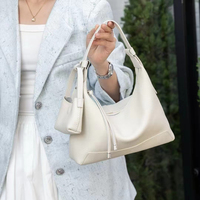 Badi nouveau sac à main en peluche à bandoulière en cuir véritable fermeture à glissière printemps automne hiver
