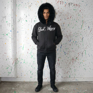 Sweat-shirt à capuche pour homme, personnalisé avec logo OEM, en coton 100% lourd, fermeture éclair, hiver, fils fins - Product Image 1