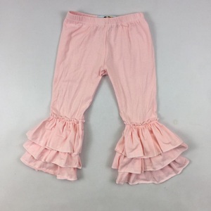 Qingli ODM Custom Soft Cotton Bells Baby Girls Breathable Casual Clothing Solid Ruffle <strong>Leggings</strong> Fall/<strong>Summer</strong> Wholesale Price - Product Image 5