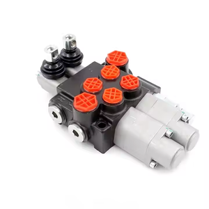 Válvula direccional hidráulica manual de 3 carretes, pieza de maquinaria de construcción personalizable, directa de fábrica, 1/2" - Product Image 2