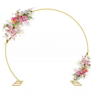 आउटडोर समुद्र तट घटनाओं के लिए आधुनिक घुमावदार एल्यूमीनियम अर्ध चक्र विवाह आर्क - Product Image 4