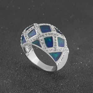 Anillo de Diamantes de Acero Inoxidable con Circonitas de Colores, Joyería de Lujo Personalizada OEM, Chapado en Acero para Mujer - Product Image 3