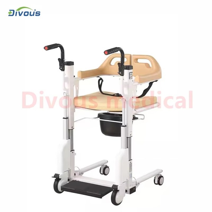 Electric Transfer Chair with Back Support Frame for Mobility Assistance in Rehabilitation Equipment