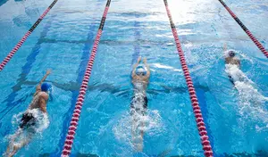 मानक स्विमिंग पूल अस्थायी लेन रस्सी लाइन प्रतियोगिता के लिए हुक के साथ