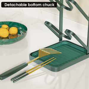 Gabinete de cocina de Pie ajustable de metal, cubierta de tapa de olla, soporte para sartenes y utensilios de cocina, estante organizador - Product Image 3