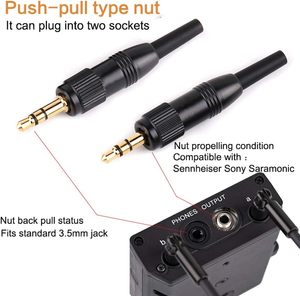 อะแดปเตอร์เชื่อมต่อเสียงสเตอริโอสกรูล็อคอะแดปเตอร์ตัวผู้3.5mm (1/8นิ้ว) ช่องเสียบ TRS สำหรับไมโครโฟน Sennheiser <span class=keywords><strong>sony</strong></span> - Product Image 6