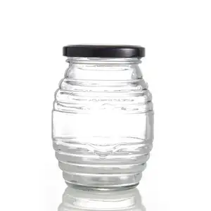 Hete Verkoop 100Ml 250Ml 500Ml Luxe En Transparante Handgemaakte Glazen Honingpot Honingpot