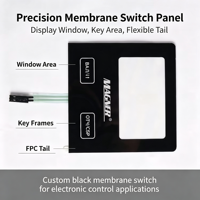 Bande tactile résistante à la chaleur PC/PET avec support adhésif pour carte de circuit imprimé, sérigraphiée, utilisée pour les panneaux de commande de machines à brancher