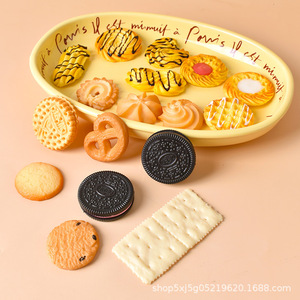 High Aesthetic Cartoon Simulated <b>Cookie</b> Model Ins Style Fake Dessert Ornament Shop Soft Furnishing Short Video Food Shooting - Product Image 4