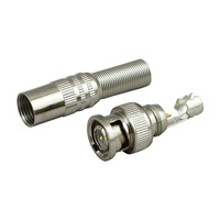 Prix de liquidation mâle broche centrale connecteur à ressort adaptateur RG58 RG400 RG142 câble Coaxial prise BNC connecteur RF laiton aluminium