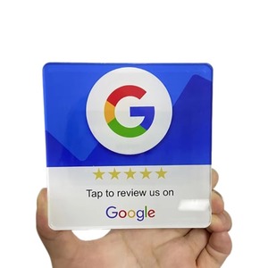 Carte de visite intelligente Premium en acrylique PVC NTAG213 NFC 13,56 MHz, étanche, avec code QR et plaque de lecture Google Review Tap - Product Image 4