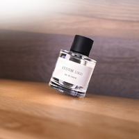 Botol Parfum Silinder Mewah 30ml Botol Parfum Kaca Dasar Berat 50ml Botol Semprot Parfum Kaca Kosong Dengan Tutup Kayu