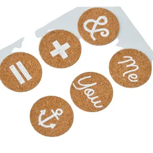 Scrapbooking peel off symbol cork stickers with pack back