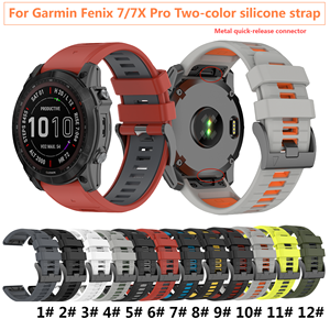 <span class=keywords><strong>Correa</strong></span> de Silicona Original BEEFLYPOWER para Reloj Inteligente, Conector de Metal, <span class=keywords><strong>Correa</strong></span> Deportiva de Dos Colores para <span class=keywords><strong>Garmin</strong></span> <span class=keywords><strong>Fenix</strong></span> 7/7X <span class=keywords><strong>Pro</strong></span> 22mm 26mm - Product Image 3
