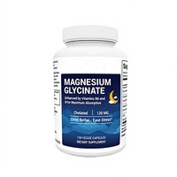 Glycinate de magnésium Vitamine B6 120 mg Capsules végétaliennes 120 unités Complément alimentaire stimulant l'énergie OEM Marque privée 2 capsules