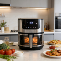 Friteuse à air multifonctionnelle intelligente et visuelle de 15 L, grande capacité, sans huile, pour usage domestique, personnalisable OEM