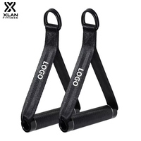 Poignée de traction personnalisée XLAN en aluminium avec bande élastique de résistance, accessoires de fitness sportifs, poignée en caoutchouc