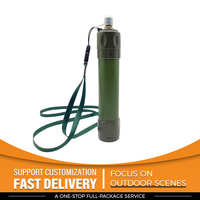 Paille filtrante portable écologique pour survie d'urgence, purificateur 4 étapes 0,1 micron pour camping, voyage, randonnée et tout usage