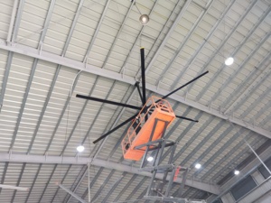 Moteur IE5 PMSM, ventilateurs de plafond HVLS AC de 24 pieds (7,3 m), 220V/380V, ventilation électrique industrielle, 6 pales en alliage d'aluminium et de magnésium, 38 dB - Product Image 5