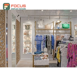 Contemporary Retail Shop Led Lighting Counter Display 3D Design Service Chain Clothing Store - Product Image 2