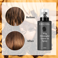 Perruque sans enchevêtrement spray démêlant hydratant et contrôle des frisottis revitalisant léger sans rinçage pour perruques de cheveux synthétiques et humains