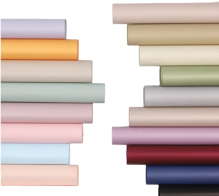Оптовая продажа Водонепроницаемая двухцветная оберточная бумага для цветов Корея Цветочная оберточная бумага