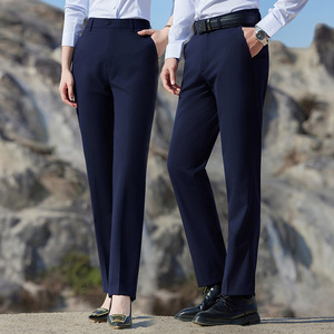 Thin Slim Fit Elastic Business Casual Trousers For <b>Work</b> Polyester Fiber Long <b>Pants</b> Men's Summer Formal Suit Trousers - Product Image 3