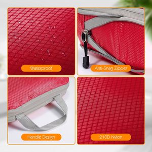 Organiseur de voyage compressible en polyester unisexe personnalisé en 3 pièces, cubes de rangement pour vêtements avec fermeture éclair - Product Image 5