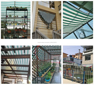 toldo de vela parasol al aire libre Tela de toldo a rayas - Product Image 6