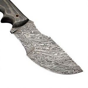 Cuchillo Desollador de Acero de Damasco de Calidad Premium con Mango Ergonómico, Cuchillos Desolladores Personalizables OEM con Funda de Cuero - Product Image 4