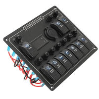 10 gangs étanche pour voiture Auto bateau Marine Andu RV LED AC/DC panneau de commutateur de lumière de voiture à bascule