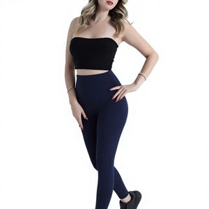 Women's Simple High Waist Flared Leg Solid Spandex/Cotton <b>Seamless</b> <b>Leggings</b> Tummy Control Quick Dry Breathable Outdoor Fitness - Product Image 1