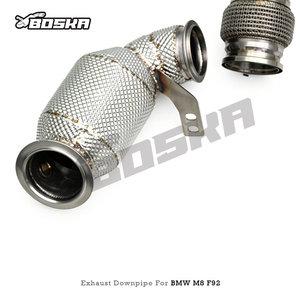ท่อดาวน์ไปป์สแตนเลสสำหรับ BMW M8 F91/F92/F93 4.4TT ปี 2019-2024 แบบมีแคท ท่อไอเสียไหลสูง - Product Image 6