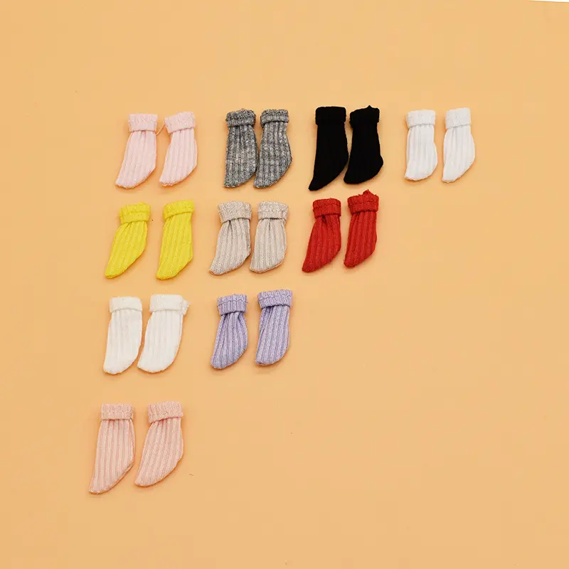 OEM girls toys Super Cute Handmade Colorful Doll Socks For 1/8 ob11 ob22 ob24 molly doll clothes accessoires