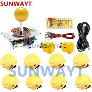 Kit DIY Arcade avec Joystick <span class=keywords><strong>Sanwa</strong></span> 8 Directions, Bouton Poussoir, Contrôleur USB et Carte Zéro Latence pour Machine de Jeu d'Arcade - Product Image 3