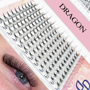Cils en éventail pré-faits Dragon 8D D Curl Volume, longs et naturels, nouveau matériau, extensions de cils en plateau, vente en gros, marque privée - Product Image 6