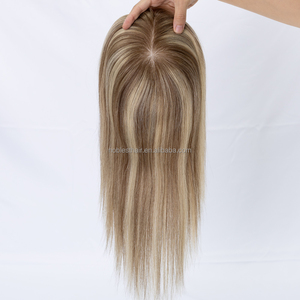 Cerradura <span class=keywords><strong>de</strong></span> Cabello Humano Virgen 100% Europeo <span class=keywords><strong>de</strong></span> Alta Calidad con Base <span class=keywords><strong>de</strong></span> Seda, <span class=keywords><strong>Rubia</strong></span> Dimensional 5.5x6.5, Topper Natural para Mujer - Product Image 2