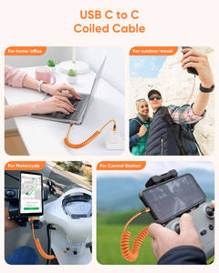 Cable USB C SUNGUY de 60W 3A, Cable de Carga Rápida Retráctil de Aluminio para Teléfono, Laptop, Banco de Energía y Automóvil - Product Image 6