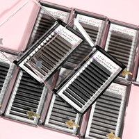 Extensions de cils en gros YY W Shape 3D 4D 5D 6D Noir Mat 0.07 12 Lignes Cils Individuels WYY