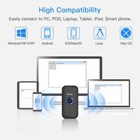 Lecteur de codes-barres Eyoyo EY-009P 1D 2D PDF417 QR Code, petite taille, mini fil, 2.4G Bluetooth sans fil, portable, 3 en 1