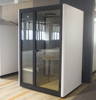 Cabine téléphonique acoustique OEM pour bureau, portable, insonorisée, avec cadre en aluminium, modulaire, pour espace de travail ouvert
