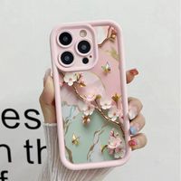 Nouvelles Coques de Téléphone Antichoc Papillons et Fleurs Tendance pour iPhone 17 Air 16 15 Plus Pro Max 14 13 12 11 X – Coque Arrière